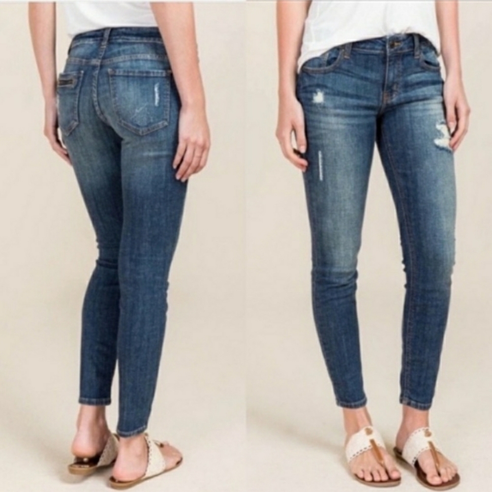 Eunina Mid Rise Destructed Skinny 27